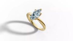 Mariva – годежен пръстен с диамант marquise 1 ct в 14К жълто злато