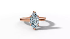 Mariva – годежен пръстен с диамант marquise 1 ct в 14К розово злато