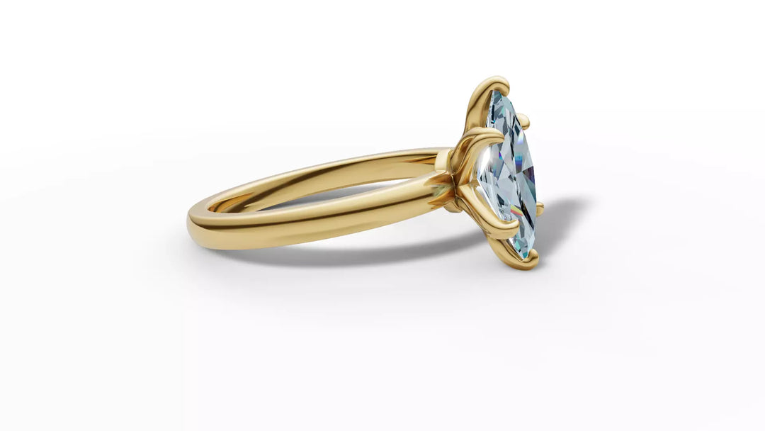 Mariva – годежен пръстен с диамант marquise 1 ct в 14К жълто злато