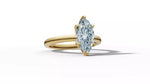 Заредете изображението в галерията: Mariva – годежен пръстен с диамант marquise 1 ct в 14К жълто злато
