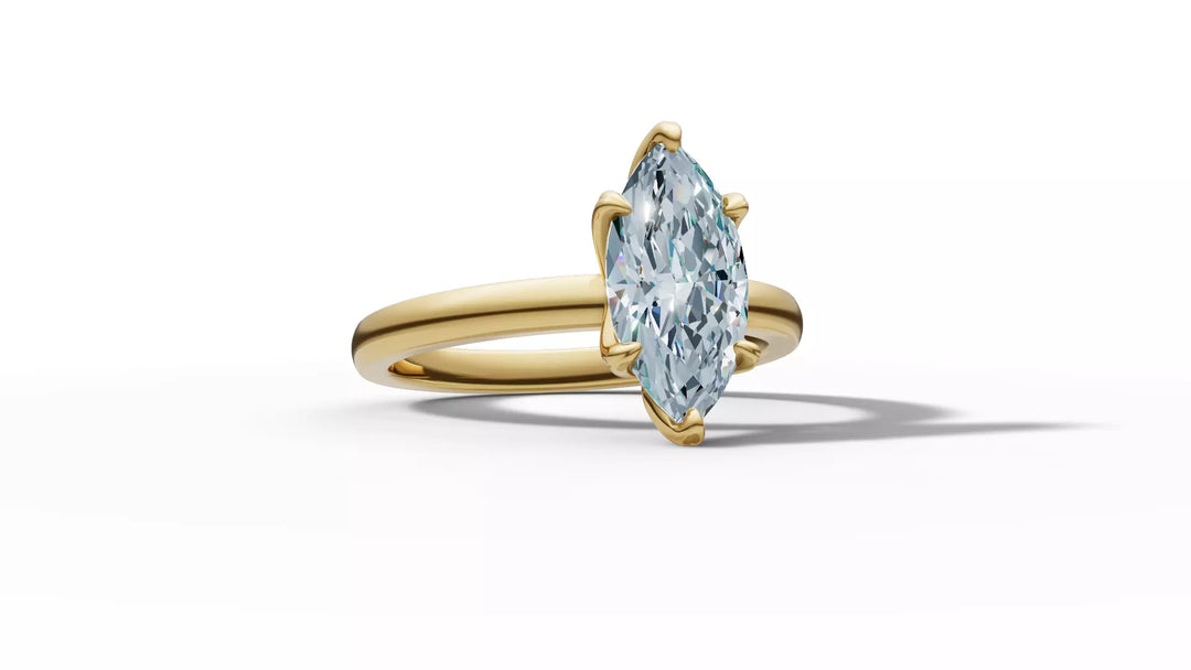 Mariva – годежен пръстен с диамант marquise 1 ct в 14К жълто злато