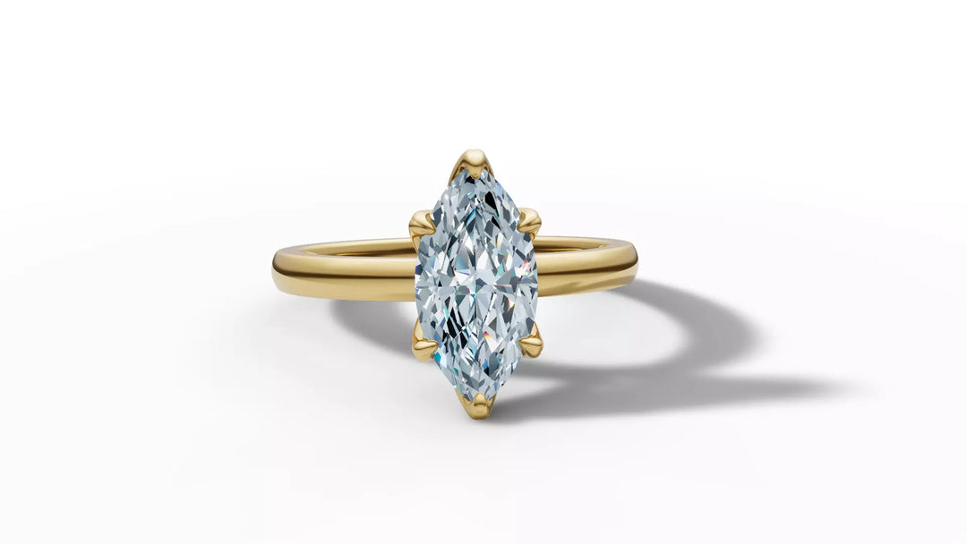 Mariva – годежен пръстен с диамант marquise 1 ct в 14К жълто злато