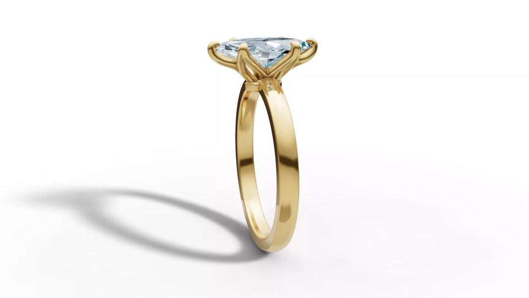 Mariva – годежен пръстен с диамант marquise 1 ct в 14К жълто злато
