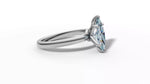 Заредете изображението в галерията: Mariva – годежен пръстен с диамант marquise 1 ct в 14К бяло злато
