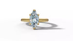 Заредете изображението в галерията: Mariva – годежен пръстен с диамант marquise 1 ct в 14К жълто злато
