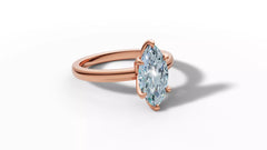 Mariva – годежен пръстен с диамант marquise 1 ct в 14К розово злато