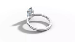 Mariva – годежен пръстен с диамант marquise 1 ct в 14К бяло злато