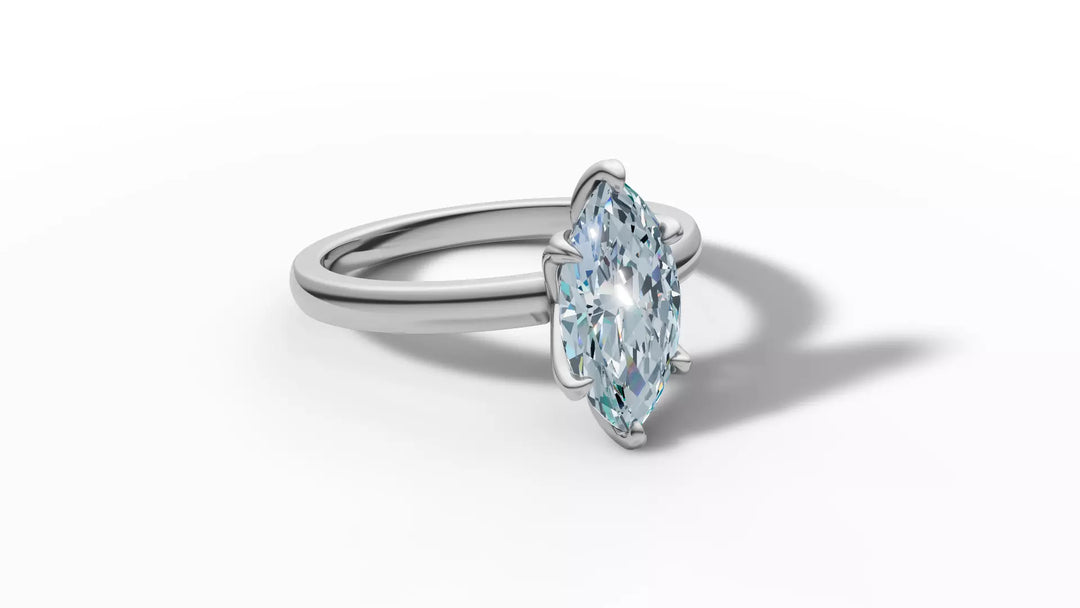 Mariva – годежен пръстен с диамант marquise 1 ct в 14К бяло злато