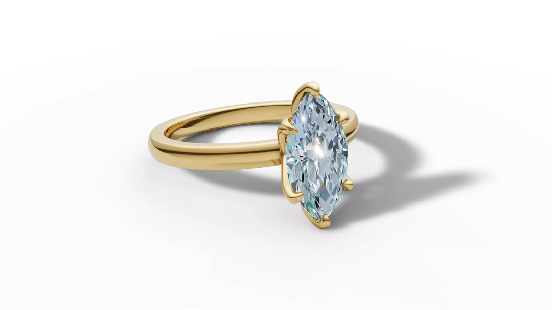 Mariva – годежен пръстен с диамант marquise 1 ct в 14К жълто злато