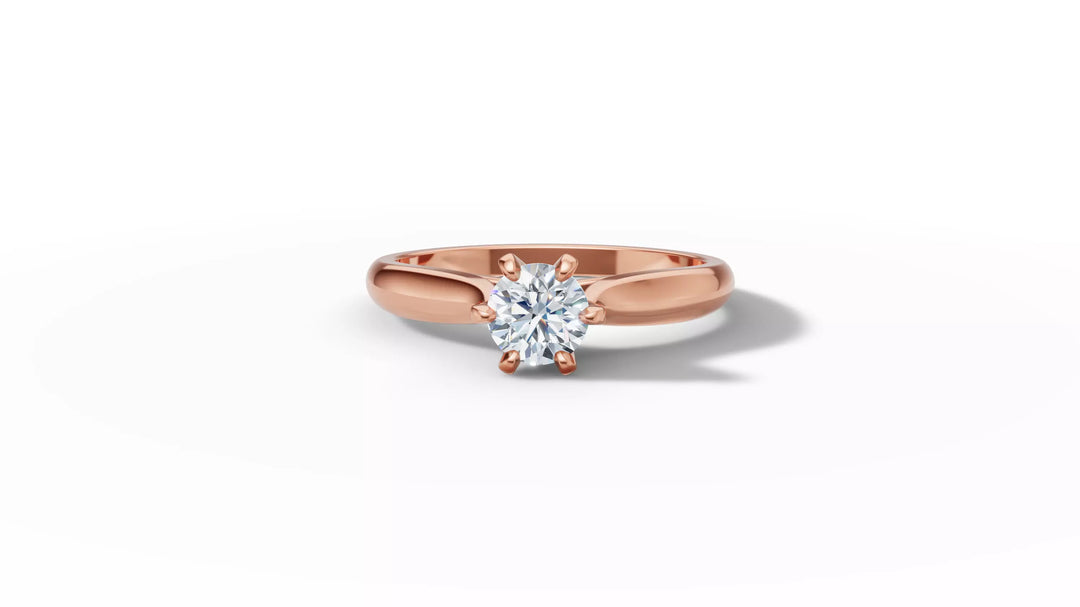 Maximus – годежен пръстен солитер с диамант 0.50 ct. в 14K розово злато