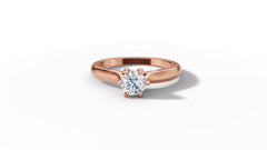 Maximus – годежен пръстен солитер с диамант 0.50 ct. в 14K розово злато