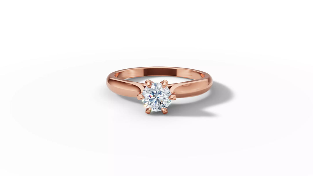 Maximus – годежен пръстен солитер с диамант 0.50 ct. в 14K розово злато