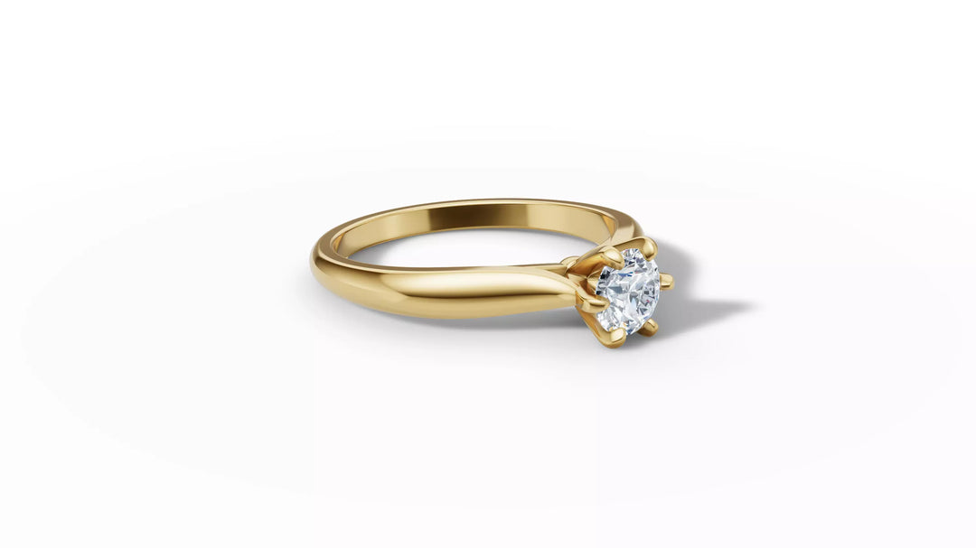 Maximus – годежен пръстен солитер с диамант 0.50 ct. в 14K жълто злато