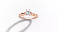 Maximus – годежен пръстен солитер с диамант 0.50 ct. в 14K розово злато