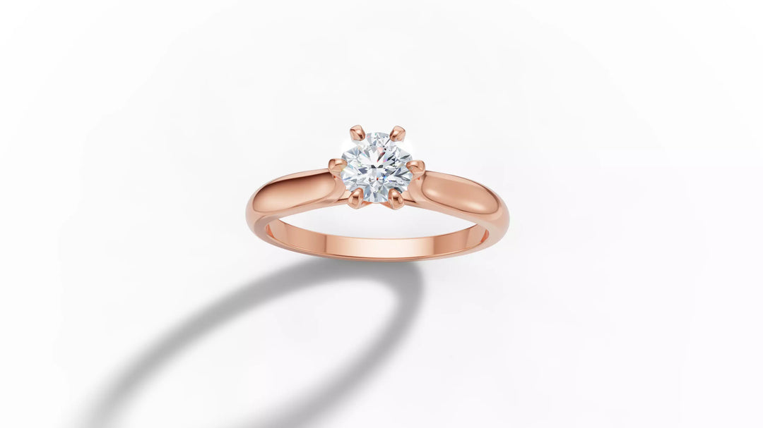Maximus – годежен пръстен солитер с диамант 0.50 ct. в 14K розово злато