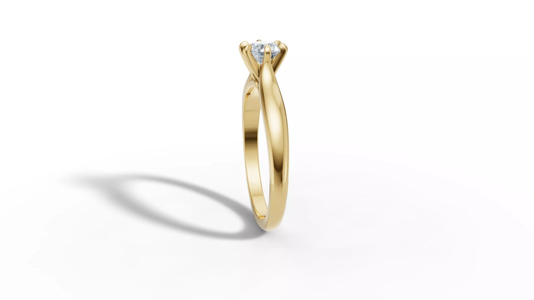 Maximus – годежен пръстен солитер с диамант 0.50 ct. в 14K жълто злато