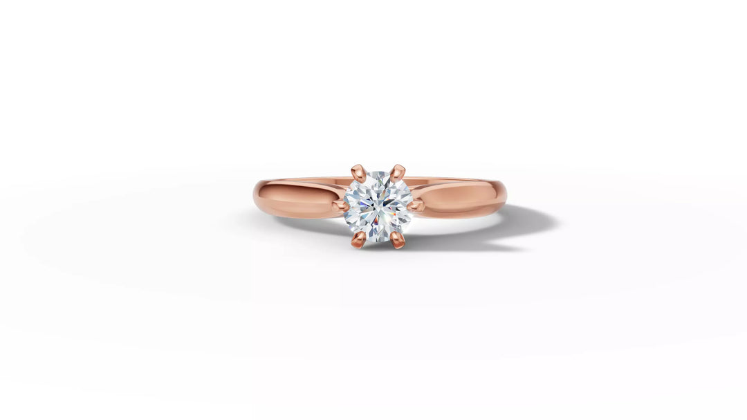 Maximus – годежен пръстен солитер с диамант 0.50 ct. в 14K розово злато