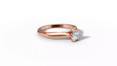 Maximus – годежен пръстен солитер с диамант 0.50 ct. в 14K розово злато