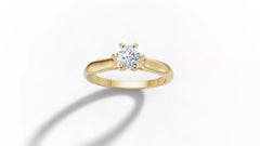 Maximus – годежен пръстен солитер с диамант 0.50 ct. в 14K жълто злато