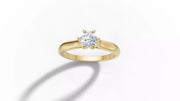 Maximus – годежен пръстен солитер с диамант 0.50 ct. в 14K жълто злато