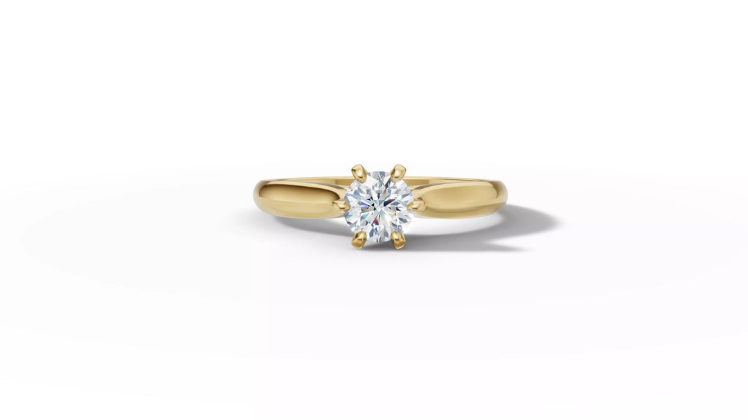 Maximus – годежен пръстен солитер с диамант 0.50 ct. в 14K жълто злато