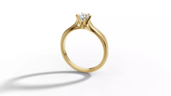 Maximus – годежен пръстен солитер с диамант 0.50 ct. в 14K жълто злато