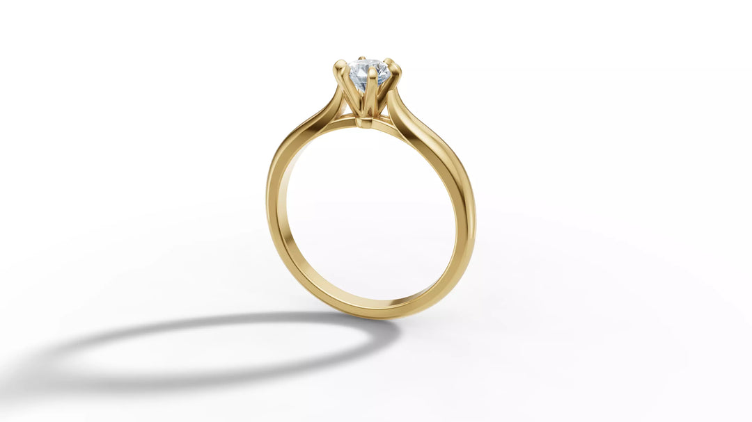 Maximus – годежен пръстен солитер с диамант 0.50 ct. в 14K жълто злато