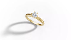 Maximus – годежен пръстен солитер с диамант 0.50 ct. в 14K жълто злато