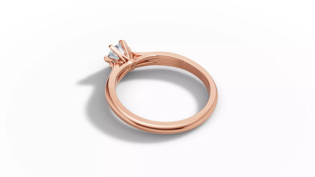 Maximus – годежен пръстен солитер с диамант 0.50 ct. в 14K розово злато