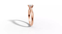 Maximus – годежен пръстен солитер с диамант 0.50 ct. в 14K розово злато