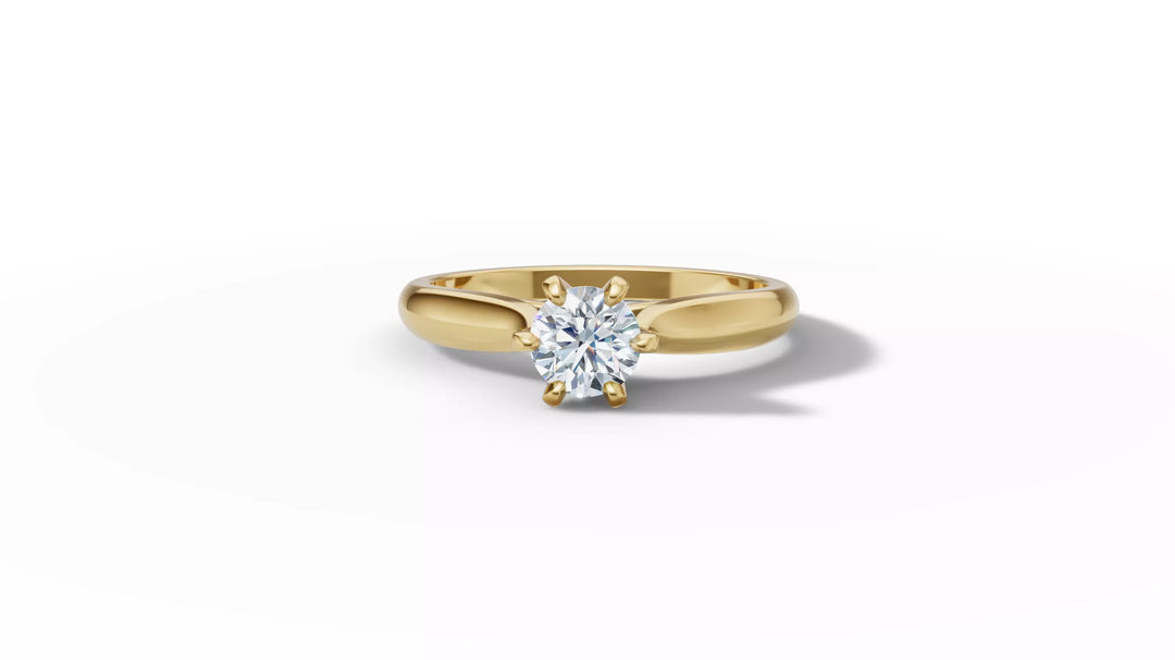 Maximus – годежен пръстен солитер с диамант 0.50 ct. в 14K жълто злато