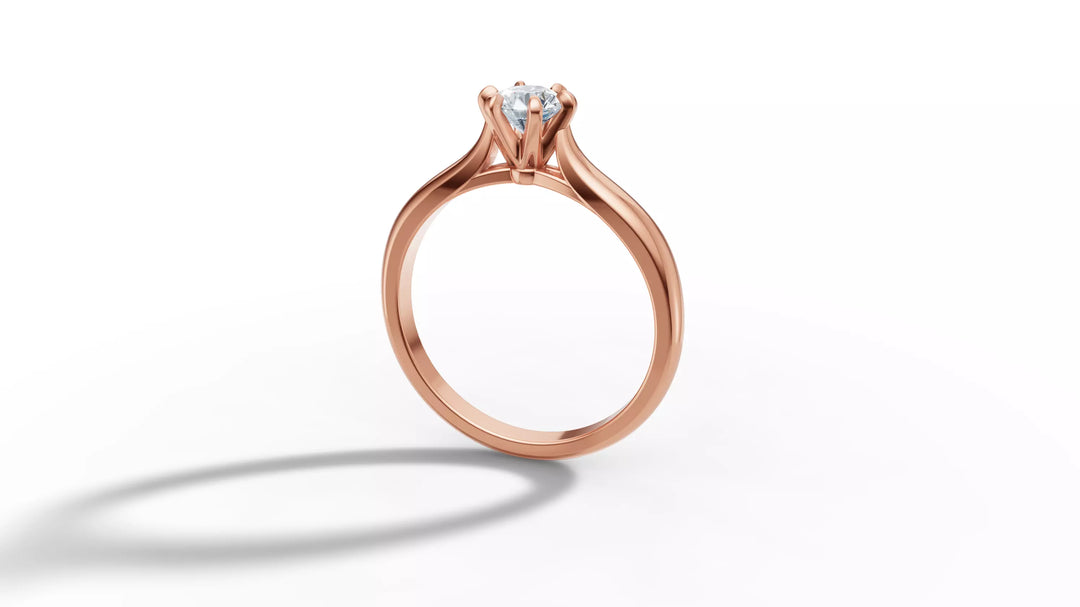 Maximus – годежен пръстен солитер с диамант 0.50 ct. в 14K розово злато