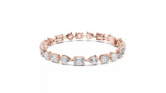 Avelisse – гривна с диаманти микс от шлифовки 15.40 ct от 14К розово злато