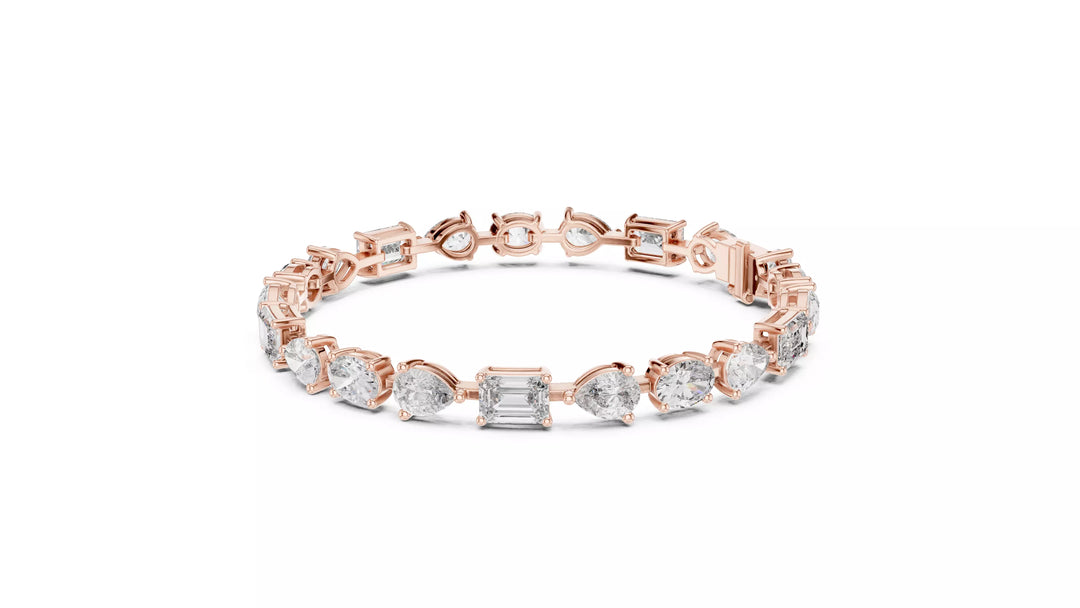 Avelisse – гривна с диаманти микс от шлифовки 15.40 ct от 14К розово злато