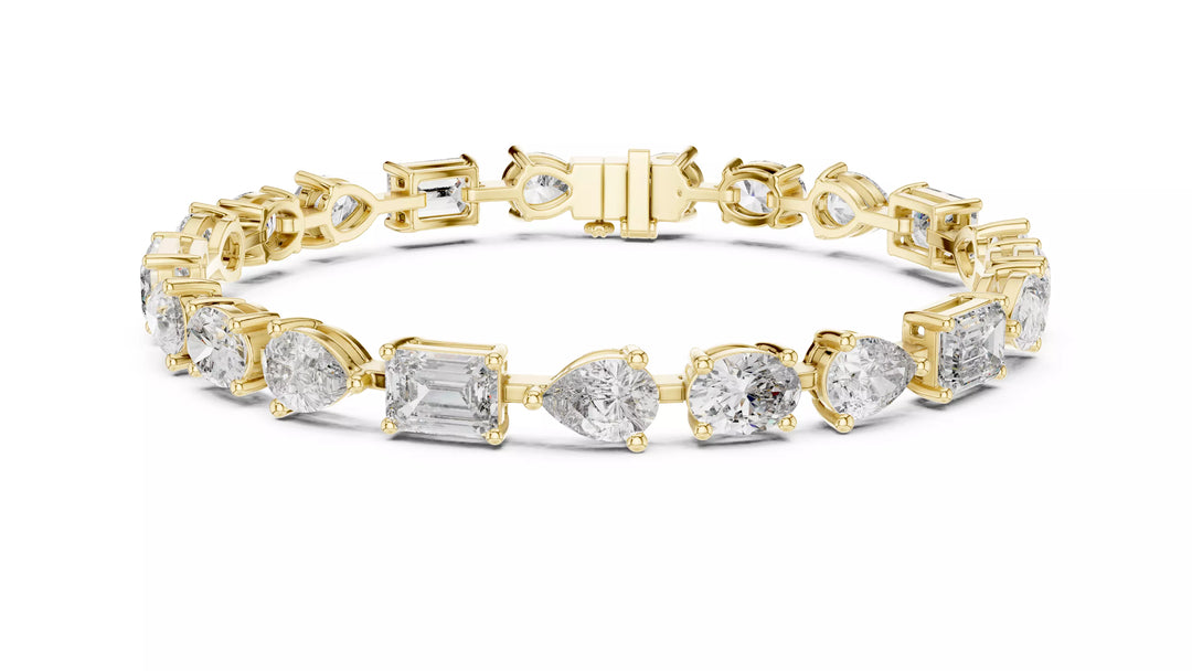 Avelisse – гривна с диаманти микс от шлифовки 15.40 ct от 14К жълто злато