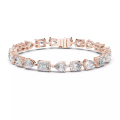 Avelisse – гривна с диаманти микс от шлифовки 15.40 ct от 14К розово злато