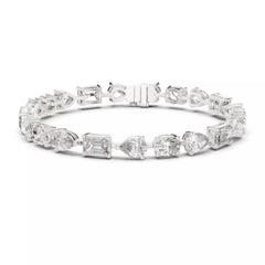 Avelisse – гривна с диаманти микс от шлифовки 15.40 ct от 14К бяло злато