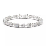 Заредете изображението в галерията: Avelisse – гривна с диаманти микс от шлифовки 15.40 ct от 14К бяло злато
