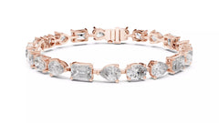 Avelisse – гривна с диаманти микс от шлифовки 15.40 ct от 14К розово злато