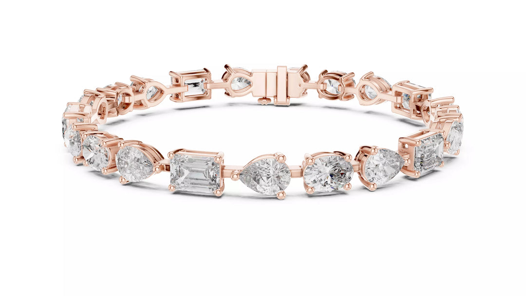 Avelisse – гривна с диаманти микс от шлифовки 15.40 ct от 14К розово злато