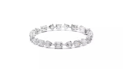 Avelisse – гривна с диаманти микс от шлифовки 15.40 ct от 14К бяло злато