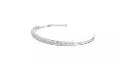 Célira – диамантена полу-тенис гривна от 14К бяло злато