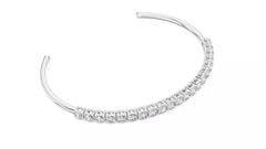 Célira – диамантена полу-тенис гривна от 14К бяло злато