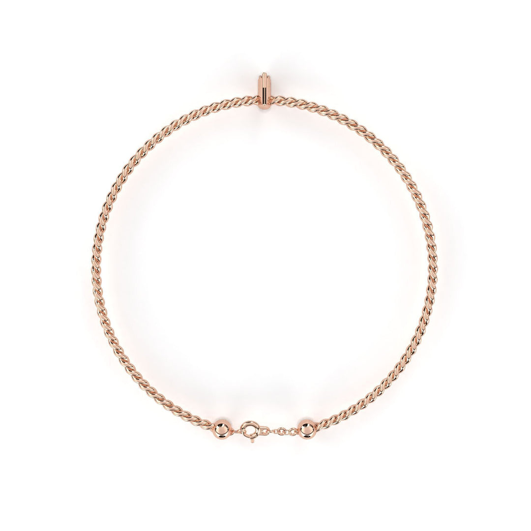 Lunelle – гривна с диаманти от 14К розово злато