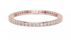 Valenza – Тенис гривна с диаманти 6.37 ct от 14К розово злато