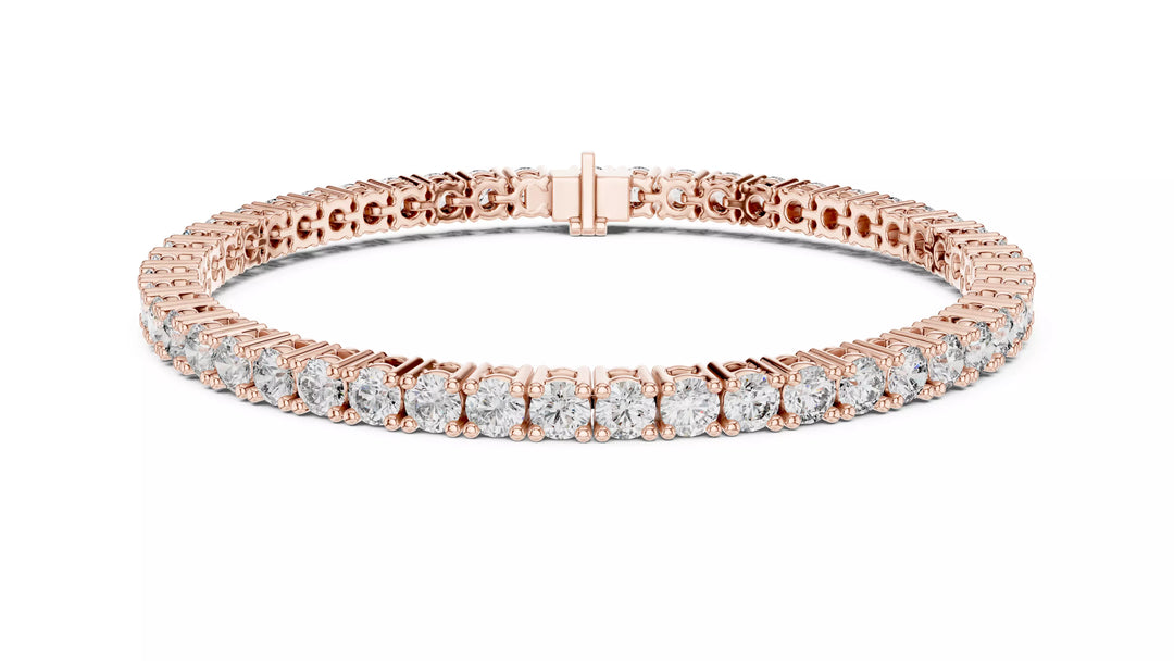 Valenza – Тенис гривна с диаманти 6.37 ct от 14К розово злато