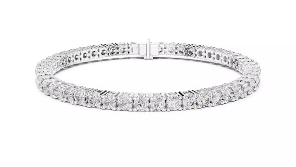 Valenza – Тенис гривна с диаманти 6.37 ct от 14К бяло злато