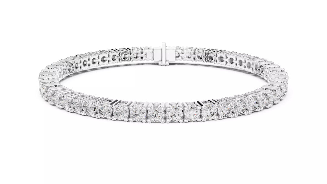 Valenza – Тенис гривна с диаманти 6.37 ct от 14К бяло злато