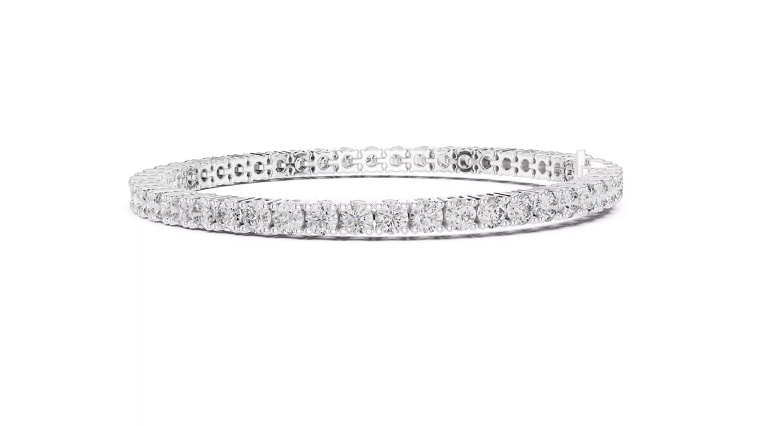 Valenza – Тенис гривна с диаманти 6.37 ct от 14К бяло злато