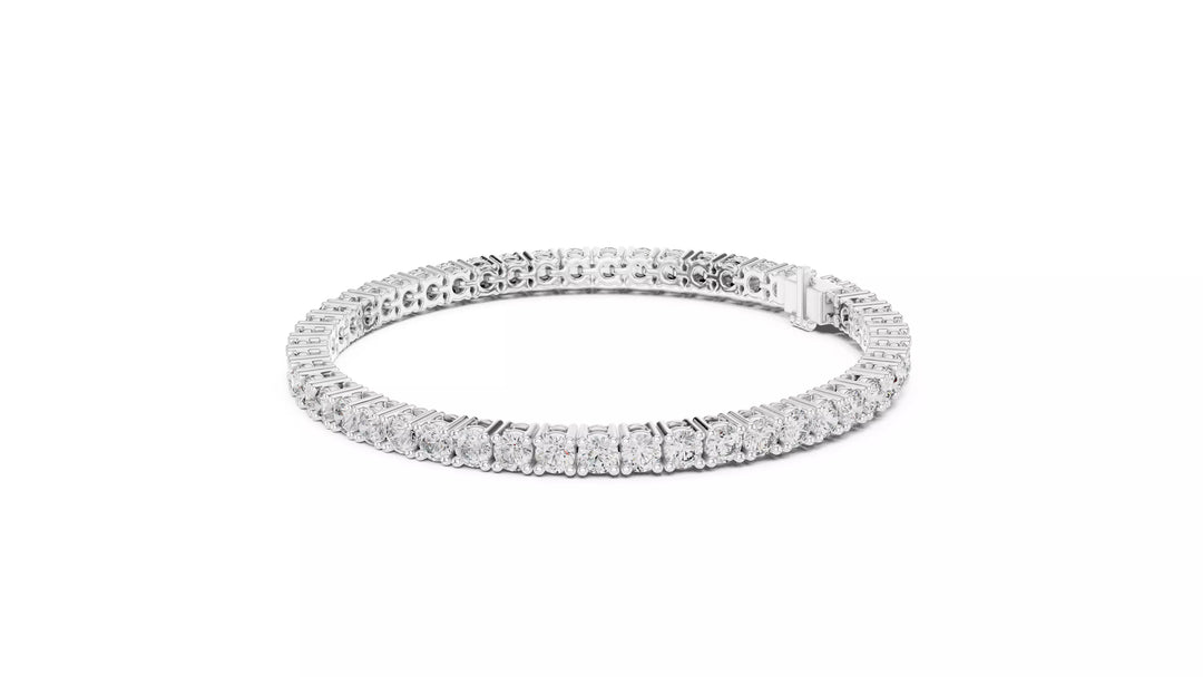 Valenza – Тенис гривна с диаманти 6.37 ct от 14К бяло злато